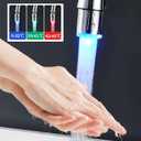 3-Color Temperature Sensitive Gradient LED Water Faucet Light - Color Changing Faucet Tap for Kitchen and Bathroom