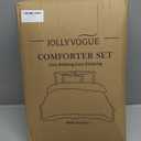 JOLLYVOGUE White Comforters Queen Size, 3 Pieces Ruffle Seersucker Queen Comforter Set for All Season, Lightweight Soft Shabby Chic Bedding Sets for Women1 Comforter, 2 Pillowshams