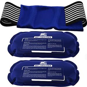 Ice Packs for Injuries Reusable (3-Piece Set) – Hot and Cold Ice Pack Therapy Gel Wrap Support – Supports Recovery, Joint and Muscle Pain – Knees, Back & More (3 Piece Set - Classic)