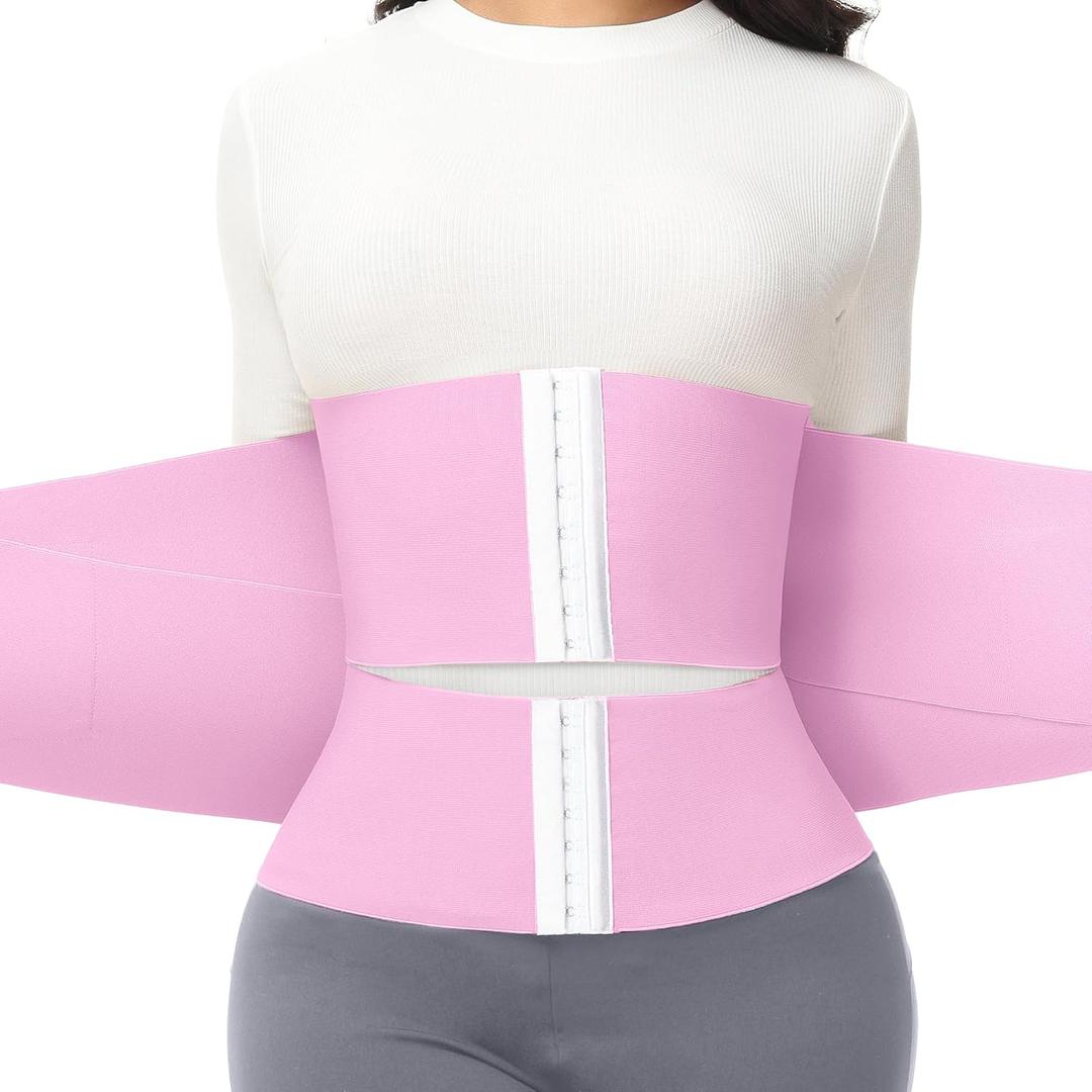 SHAPSHE Waist Trainer for Women Tummy Control Support Cincher Segmented (White, XL)