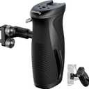 SMALLRIG Push-Button Rotating Side Handle with 1/4"-20 Screws, for Left and Right Hand, 360 Rotatable Side Handle with Anti-Slip Silicone, Max. Load 15Kg