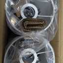 Set of 2 Touch Control Table Lamps with 2 USB Charging Ports&AC Outlet, 3-Way Dimmable Bedside Nightstand Lamps with White Fabric Lampshade for Reading, Bedroom, Living Room, A19 LED Bulbs Included