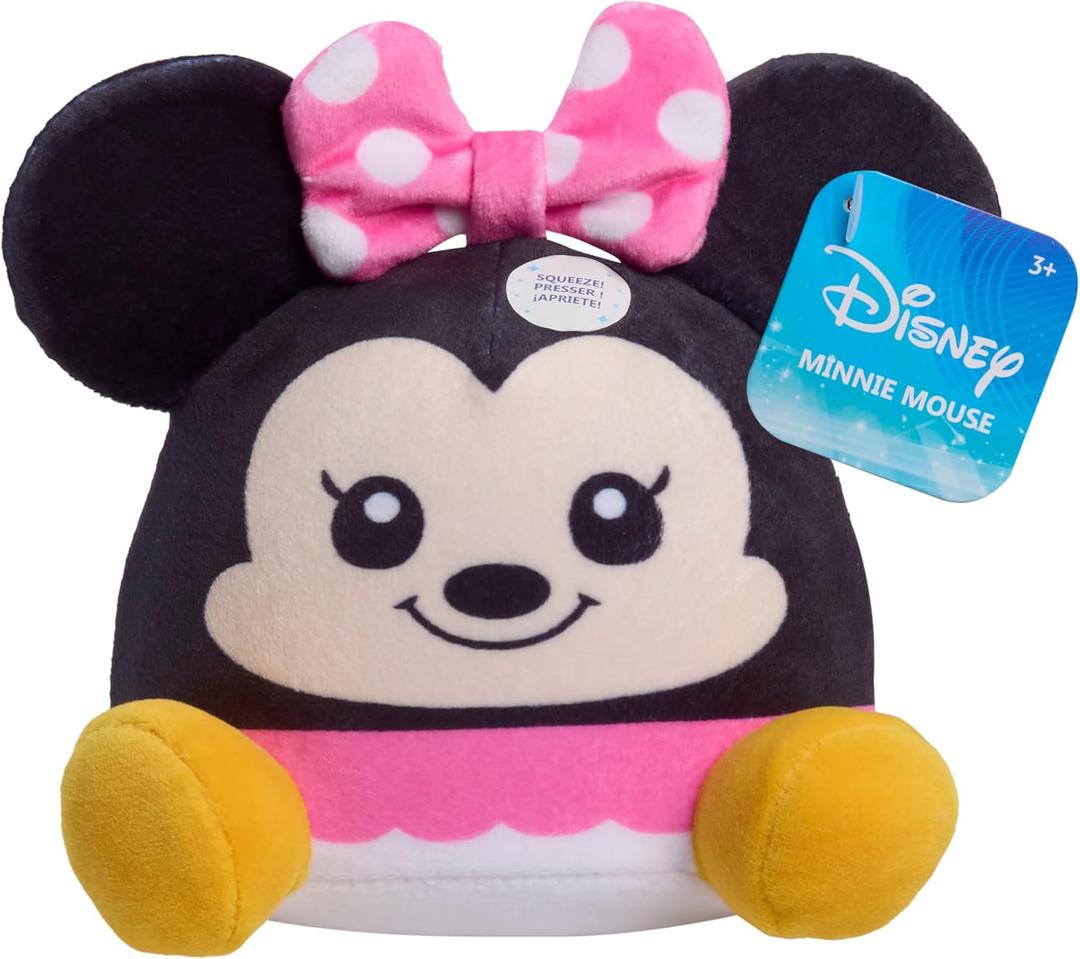 Disney Classics Minnie Mouse Weighted Small Plush, 5-inch Stuffed Animal, Kids Toys for Ages 3 Up by Just Play