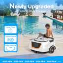 WYBOT A1 Cordless Robotic Pool Cleaner, Automatic Pool Vacuum for Above Ground with 120 Mins, Double Filters, LED Indicator, Charge in 2.5 Hours, Ideal for Above & In-ground Flat Pools - Whitegreen