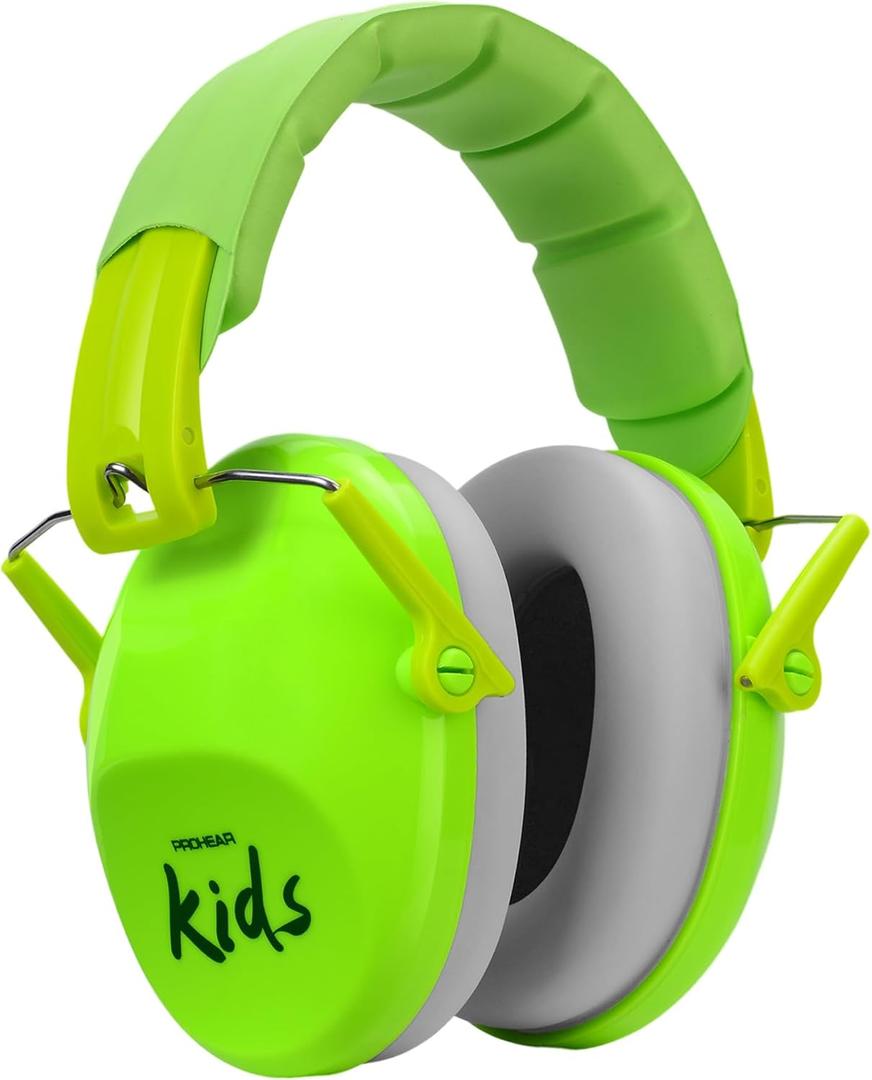 PROHEAR 032 2.0 Noise Cancelling Headphones for Kids - 25dB Noise Reduction - Adjustable Sensory Ear Protection Muffs for Concert, Fireworks, Monster Truck Shows, School - Green