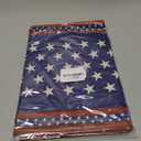 Larponder Patriotic 4th of July Table Runner, Red Blue Fireworks | America Memorial Day Independence Day for Home Kitchen Holiday Party Table Decora (13x72 Inch)