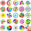 SCIONE 24Pack Mini Fidget Spinner Toys,Rainbow Party Favors for Kids Birthday Party Favors,Return Gifts,Goodie Bags Stuffers,Treasure Box Toy Classroom Prizes (Colorful)