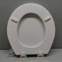 BEMIS 500EC 390 Toilet Seat with Easy Clean & Change Hinges, 1 Pack Round, Cotton White