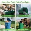 2-Pack Trash Can Locks for Animals, Adjustable 19.6" Bear Proof Garbage Can Lock & Straps for Raccoons, Heavy Duty Lid Buckle Keeps Animals Out of Your Outdoor Waste Receptacle