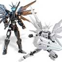 T13 Action Figure 2-Pack Set, Titan 13 Robot 3D Printed Already Assembled Collectible Toy with Dummy 13 Figure for 6 7 8 9 10 11 12 Years old Kids Gift, Titan13 & T-13 Model Kit for Kids & Adults (Black and White)