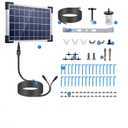 Solar Drip Irrigation System, Solar Automatic Drip Irrigation Kit System for 30 Pots Solar Powered Auto Easy DIY Watering Device with 7 Timer Modes for Green House Garden Balcony