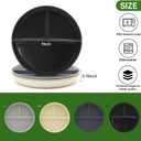 9" (4PCS) Unbreakable Divided Plates for Kids Adults:Dishwasher & Microwave Safe Compartment Plate, Lightweight Reusable Plastic Portion Control Plates, BPA Free and Healthy