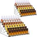 2 Pack 7 Tier Essential Oil Organizer,Clear Essential Oil Holder,Essential Oil Storage Shelf,Essential Oil Collection Display Rack Organizer Holds 5ml 10ml 15ml 30ml Essential Oils