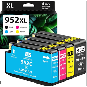 952XL Ink Cartridges Combo Pack Replacement HP 952XL Compatible for HP OfficeJet Pro 8710 7740 8720 8210 8715 7720 8702 8725 8740 8730 Printers (Black Cyan Magenta Yellow)
