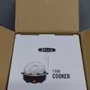 BELLA Egg Cooker, Rapid Boiler & Poacher, Meal Prep Essential, Family Sized Meals: Make Up To 7 Large Boiled Eggs, Dishwasher Safe Lid with Cool-Touch Handles, Poaching Tray Included, Black