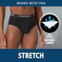 Hanes Men's Underwear Briefs Pack, 6-pack, Comfort Flex Cotton-stretch Underwear Briefs for Men, Moisture Wicking (Black, L)