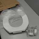BEMIS 955CT Commercial Open Front Plastic Toilet Seat, Heavy Duty Industrial Seat without Lid, Secure Installation for Long Lasting Use, Made in USA, Round, White