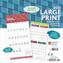 Large Print | 2025 12 x 24 Inch Monthly Square Wall Calendar | Matte Paper | Plastic-Free | BrownTrout | Easy to See Large Font