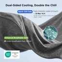 Bedsure Cooling Blanket for Hot Sleepers, Summer Cold Blankets for Sleeping, Cool Thin Ice Throws for Adults Teens, Lightweight Breathable Bed Cooling Throw with Rayon Derived from Bamboo, 50x70