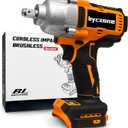 Cordless Impact Wrench for Dewalt 20V Battery, 1/2 inch 590FT-LBS(800N.m) High Torque Impact Gun, Brushless Power Impact Driver with 3-Mode Speed, LED Work Light (Battery NOT included)