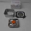 Salad Container for Lunch: 64oz Salad Bowl with Included Spork, 4-Section Bento Tray & Sauce Pot