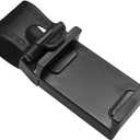 Car Steering Wheel Phone Holder, Portable No-Hands Smartphone Mount Clip, Adjustable Cellphone Stand Clamp, Universal Automobile Cell Phone Cradle for Most Devices (Black)