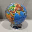World Globe with Illuminated Constellations 13 Light Up Globe For Kids & Adults Gist - Compass Included Makes Great Educational Toys, Office Supplies, Teacher Desk Dcor, More by Get Life Basics