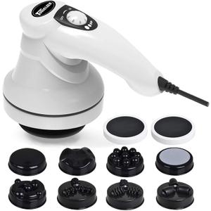 Cellulite Massager  Body Sculpting Machine with Lymphatic Drainage & Skin Tightening for Belly Butt Stomach Legs Arms Fat, Lipo Roller Massager After Surgery, Widearea & Adjustable Speed. (White)