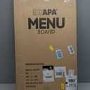 Ilyapa Wooden A-Frame Sign with Eraser & Chalk - 40 x 20 Inches Magnetic Sidewalk Chalkboard White Menu Display for Restaurant, Business Or Wedding