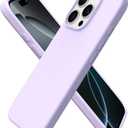 ORNARTO Compatible with iPhone 16 Pro Case 6.3", Slim Liquid Silicone 3 Layers Soft Gel Rubber Shockproof Protective Cover with Anti-Scratch Microfiber Lining-Pastel Lilac