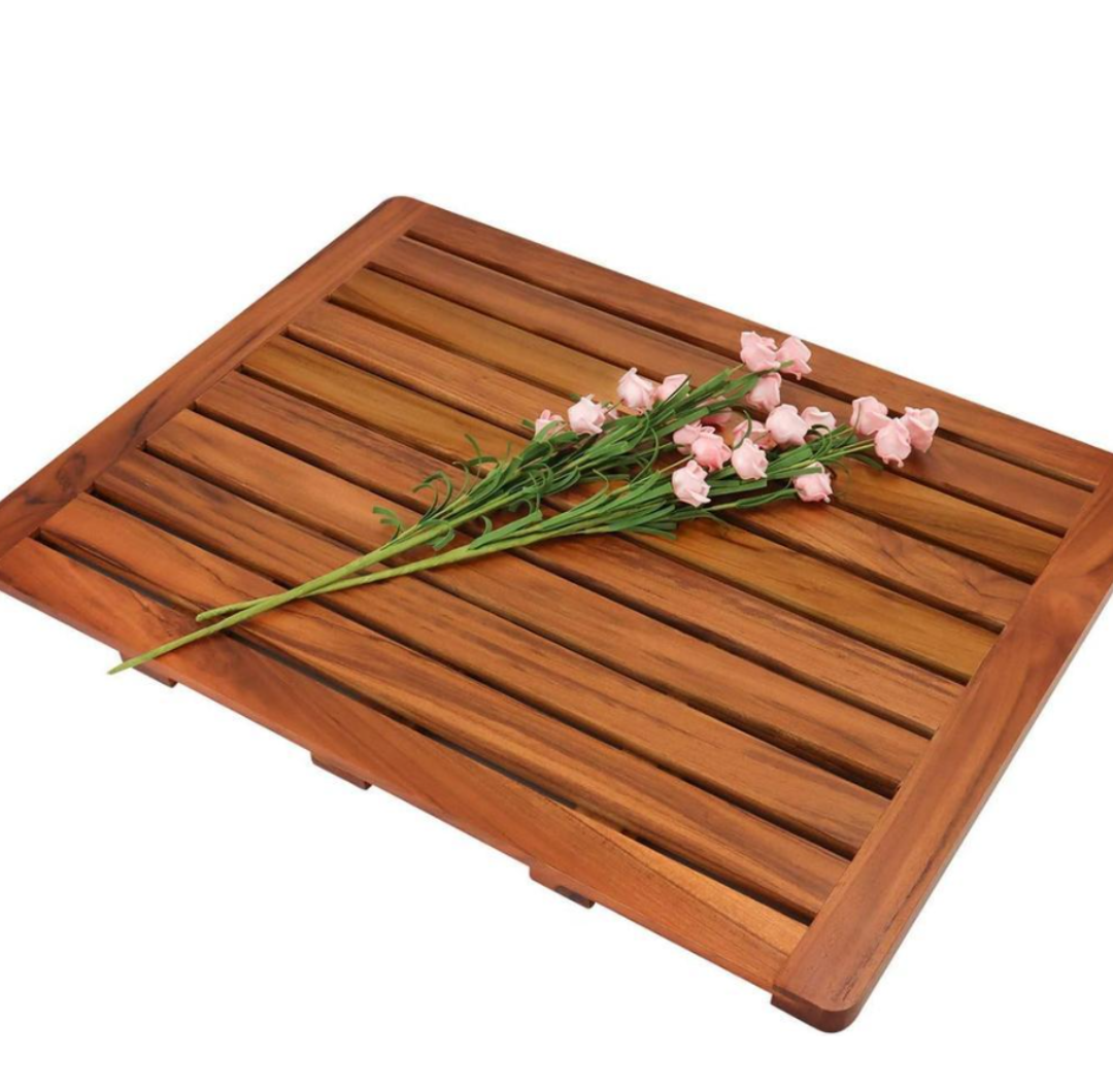 OMVEX,Teak Shower Mat,24"x17.8"