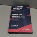 Fit Geno Hinged Knee Brace for Meniscus Tear: Adjustable Knee Support for Knee Pain w/Side Stabilizers & Hinges for Injury or Surgery Recovery - Men and Women (Black)
