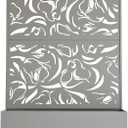 Oakland Living 6 ft. X 4 ft. Grey Freestanding Metal Privacy Screen Room Divider with Flower Box