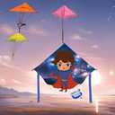 HeroBoy Kite,Flying Kites with Family and Friends,Kites for Kids&Adults,Easy to Fly Kites, 43" x 31",Line 100M (Brown_Superboy)