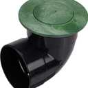 NDS 422G Pop-Up Drainage Emitter with Elbow fits 4-Inch Sewer and Drain Pipe, Works with Drainage Systems Including Catch Basins, Green