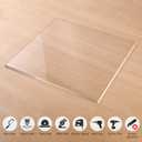 KAITELA 4 Pack Clear Acrylic Sheet 1/4" Thick (6mm), 12" x 12" Cast Plexiglass Square Plastic Board for Craft Project, Sign, Display Case, Laser Cutting, Engraving, Home Decor