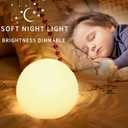 Censinda LED Glowing Ball Light, 12-Inch Cordless 16 Color Changing and 4 Light Modes Kids Night Light, Rechargeable & Dimmable Mood Lamp with Remote Control, Perfect for Home Patio Yard Accent Decor