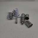 Geedel Rotary Cheese Grater Cheese Shredder - Upgraded 5-in-1 Cheese Grater with Handle and Strong Suction Base, Multi-purpose Vegetable Slicer Ice Shaver Nuts Grinder for Ice, Vegetables, Fruit, Nuts (White)