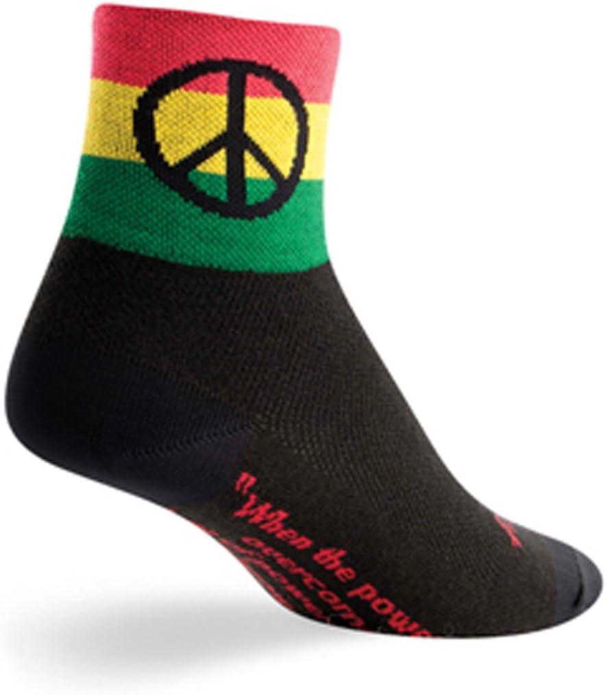 SockGuy, Peace, Classic Sock, Sporty and Stylish, 3 Inches - Small/Medium
