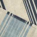 Vertical Striped Pattern Dark Blue Linen Valance for Windows, Farmhouse Geo Rod Pocket Short Curtains Valance for Kitchen Cafe Living Room Bathroom 54" x 18" Navy