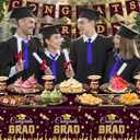 2025 Graduation Party Decorations Graduation Decoration 2025 Maroon Disposable Grad Tableware Set Plates, Cups, Napkins, Tablecloth and Banner for Congrats Grad Class Of 2025, Serves 24