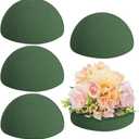 Flower Foam 4 Pack Green Floral Foam 5.5inch x 2.75inch Round Plant Foam Floral Dry Foam Half Ball Oasis Large Flower Foam Craft Styrofoam for Flower Arrangements for Artificial Plant Bouquet DIY