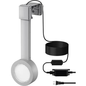 AC Pool Lights for Metal Frame Above Ground Pools with Transformer, LED Underwater Pool Light, 1500lm Dimmable 6000K Cool White, IP68 Waterproof, 15in Poolside Light with Remote Control, Gray