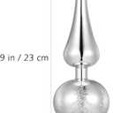 Toddmomy 1pcs Vintage Christmas Tree Topper, Plastic Spherical Xmas Tree Topper Mid Century Christmas Ornaments for Indoor Office New Year Holiday Tree Decoration, Silver