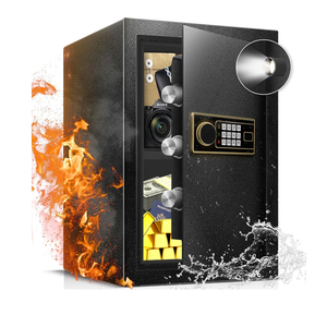 2.2 Cu Ft Fireproof Safe Box for Home - Steel Lock Box for Office & Home Security, Digital Electronic Keypad, Alarm System & Removable Shelf, Safety Box for Documents Money Jewelry