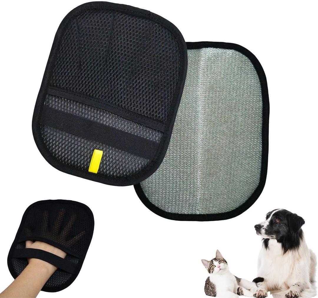 Reusable Pet Hair Removal Glove, Machine Washable, Five-Finger Design