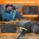 Sukeen Winter Gloves Men Women Touchscreen Anti-Slip Sports Gloves Lightweight Cold Weather Warm Gloves for Running, Cycling (Large, Fluorescent Green)