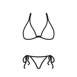 Girls’ White Bikini Set – Size S, Two-Piece Swimsuit with Bandeau Top and High-Cut Bottom