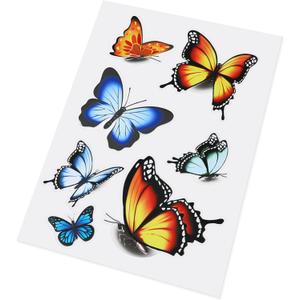 3D Butterfly Stickers for Car, Cute Vinyl Butterfly Decals Waterproof Scratch Cover Stickers Removable Peel and Stick Vintage Fridge Locker Bumper Decals for Vehicles Adhesive Automotive Graphics