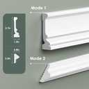 Peel and Stick Wall Molding Kit, Accent Wall Panels for Interior Wall Decor with Double-Sided Tape, 4 Set Pre-Cut PS Wainscoting Panels (16 * 24 in)